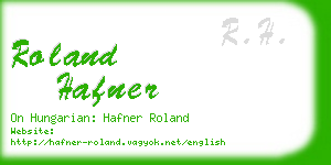 roland hafner business card